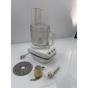 KitchenAid Little Ultra Power Food Processor White KFP350WH W/Attachments-WORKS